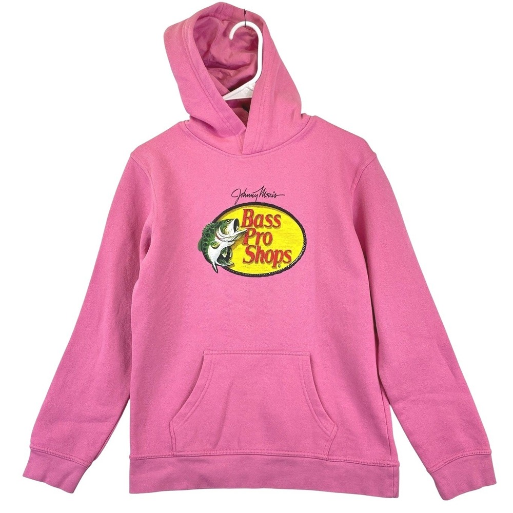 Bass Pro Shops Johnny Morris Hoodie Sweatshirt Women's XL Pink Casual Fishing